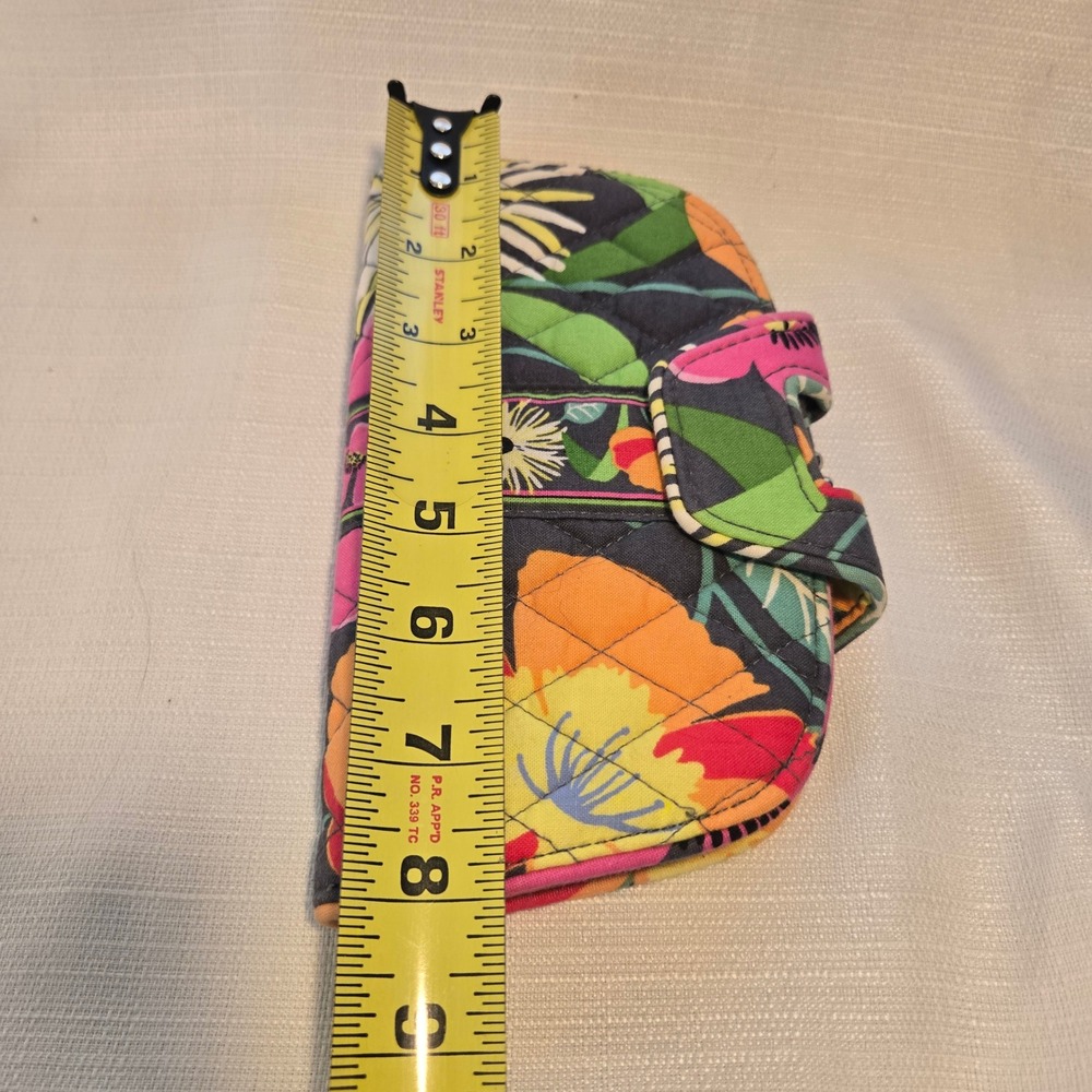 Vtg Vera Bradley Jazzy Blooms Kiss N Snap Wallet colorful quilted floral pattern - Picture 6 of 7
